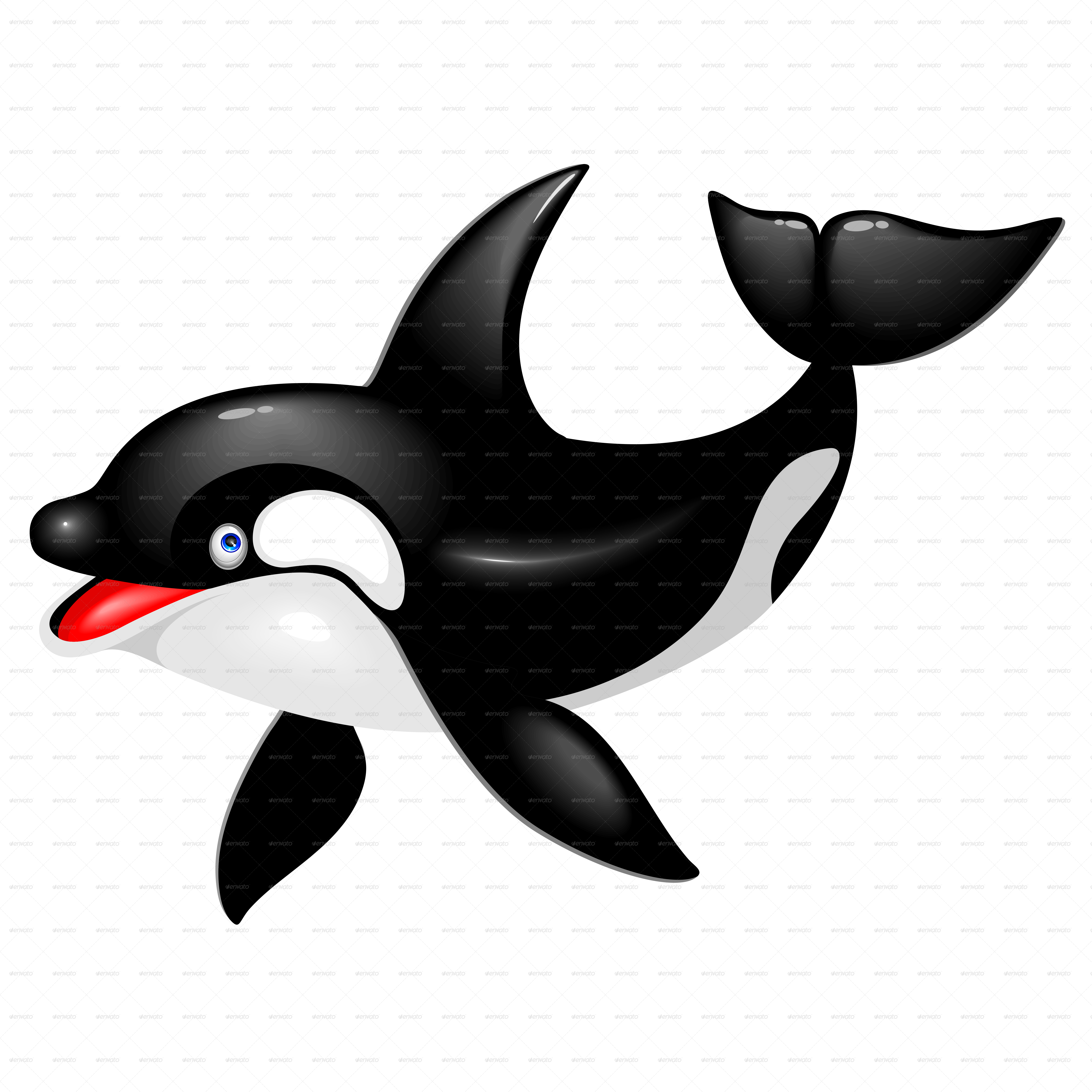 Baby Killer Whales Clipart