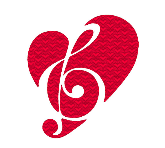 601 views Treble Clef Heart Embroidery Machine Design by OCDEmbroidery
