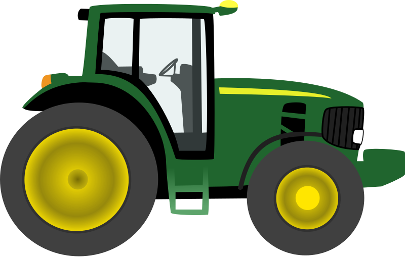 Tractor trailer clipart green