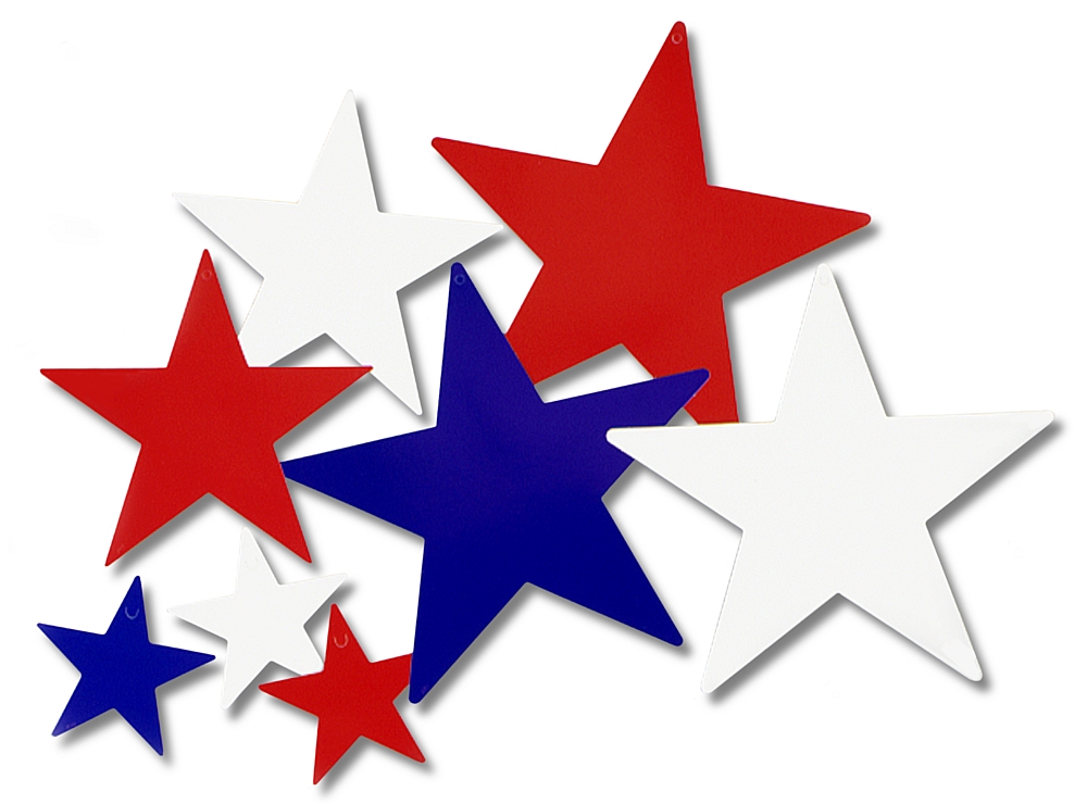 Red White And Blue Stars Clipart