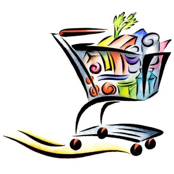 Grocery Shopping Cart Clipart