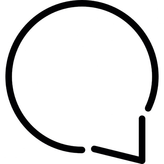 Circular speech bubble outline Icons | Free Download