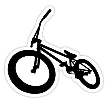 BMX Bike Silhouette Black " Stickers by Garrett Holm | Redbubble