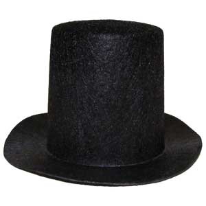 Black Felt Stovepipe Top hat: Arts, Crafts & Sewing