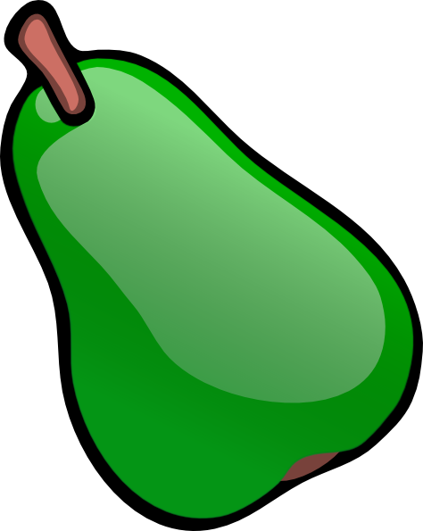 Green Pear clip art Free Vector