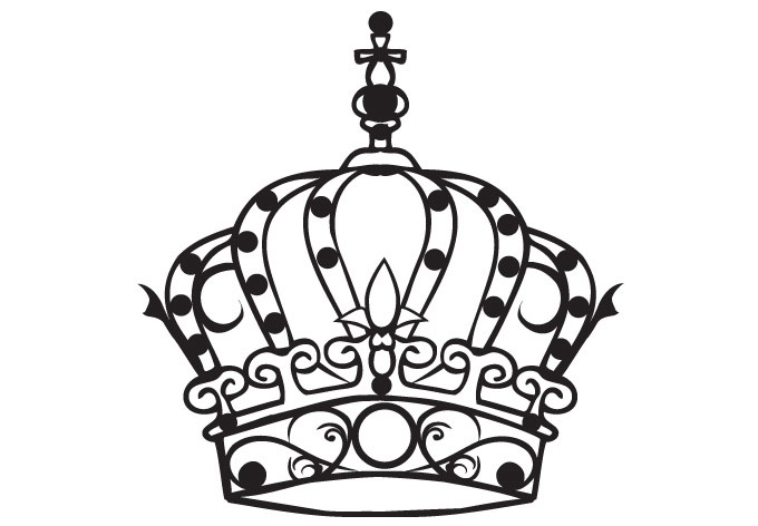 princess crown clipart black and white - photo #19