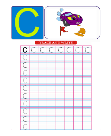 Printable Capital Letter C Coloring Worksheets, Free Online ...