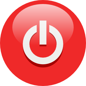 Red Power Button clip art - vector clip art online, royalty free ...