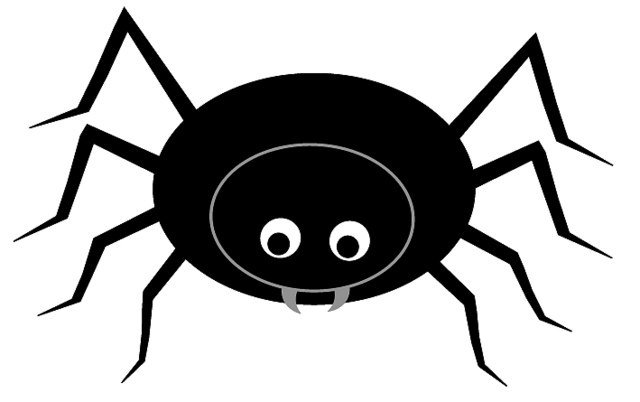 Black spider clip art, cute style lge 12 cm wide | Flickr - Photo ...