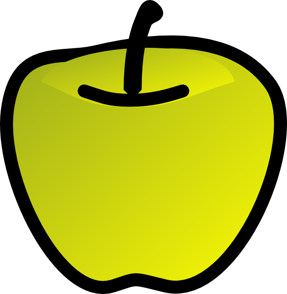 Green Apple clip art - vector clip art online, royalty free ...