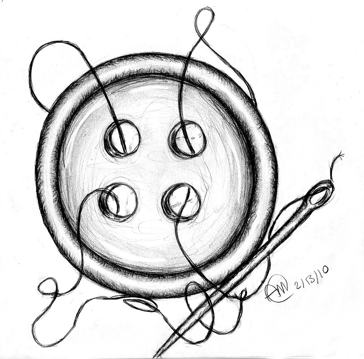 Sketch Art - Sewing Button - ClipArt Best - ClipArt Best