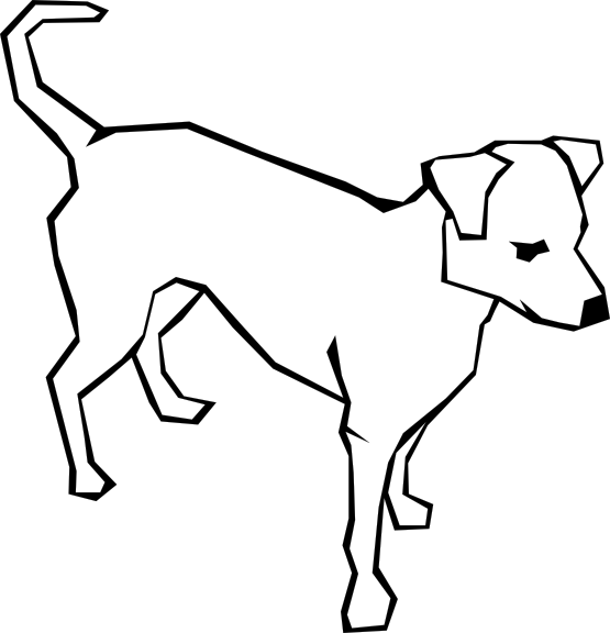 dog simple drawing 11 black white line art tatoo ...