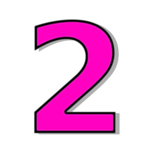NUMBER 2 PINK - public domain clip art image - Polyvore