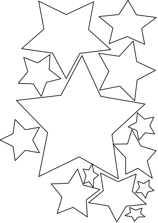 Stars Lkjhgfds Black White Line Art Christmas Xmas Holiday ...