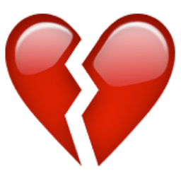 ð??? Broken Heart Emoji (U+1F494/U+E023)