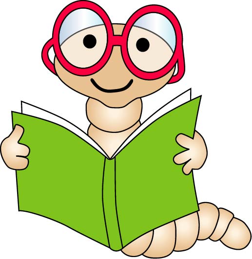 clipart bookworm with glasses - photo #4