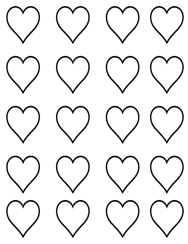 Printable hearts template