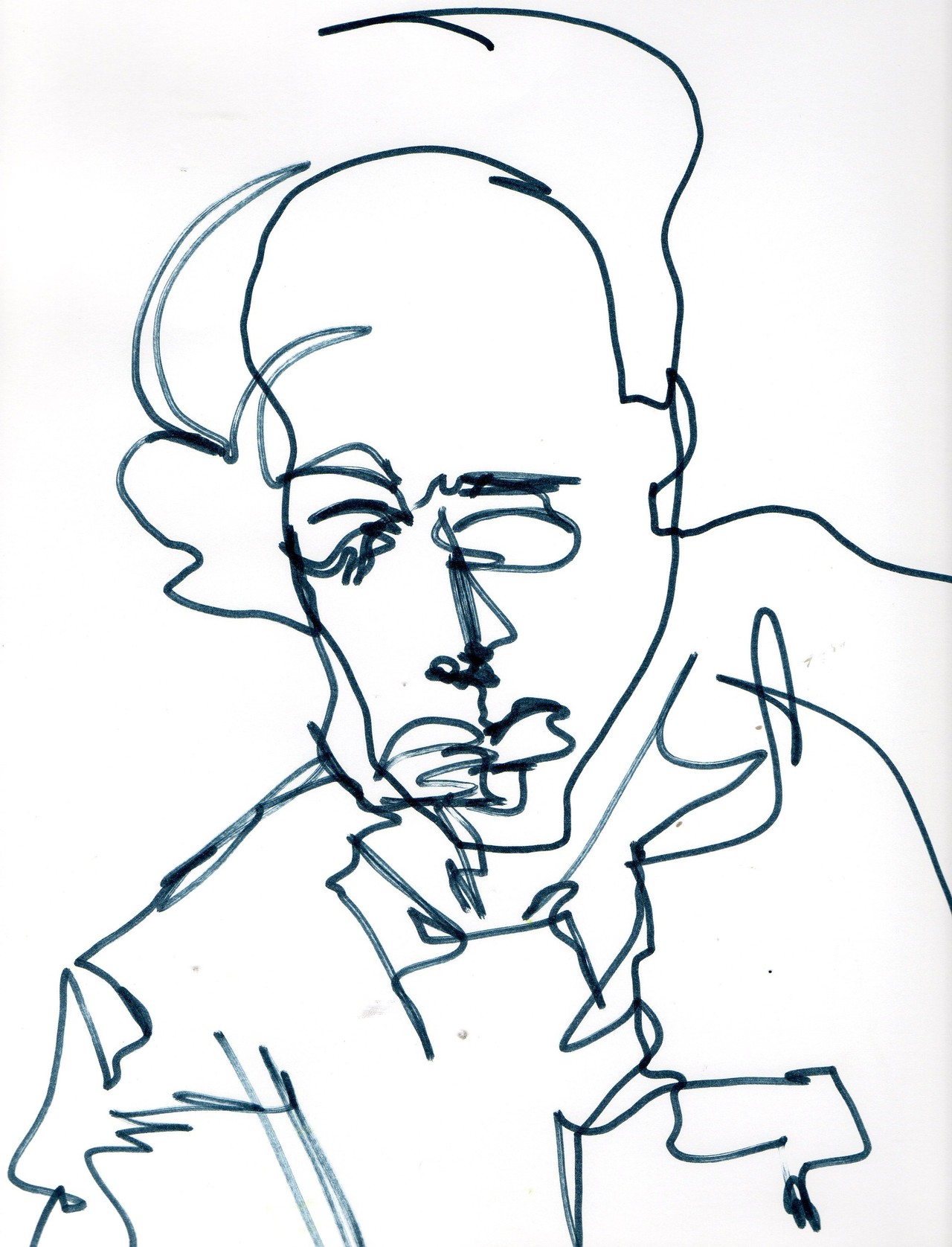 Tumblr Open Arts — blind continuous line drawing - peter greenhams...