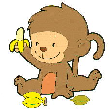 Monkey With Banana Cartoon - Free Clipart Images