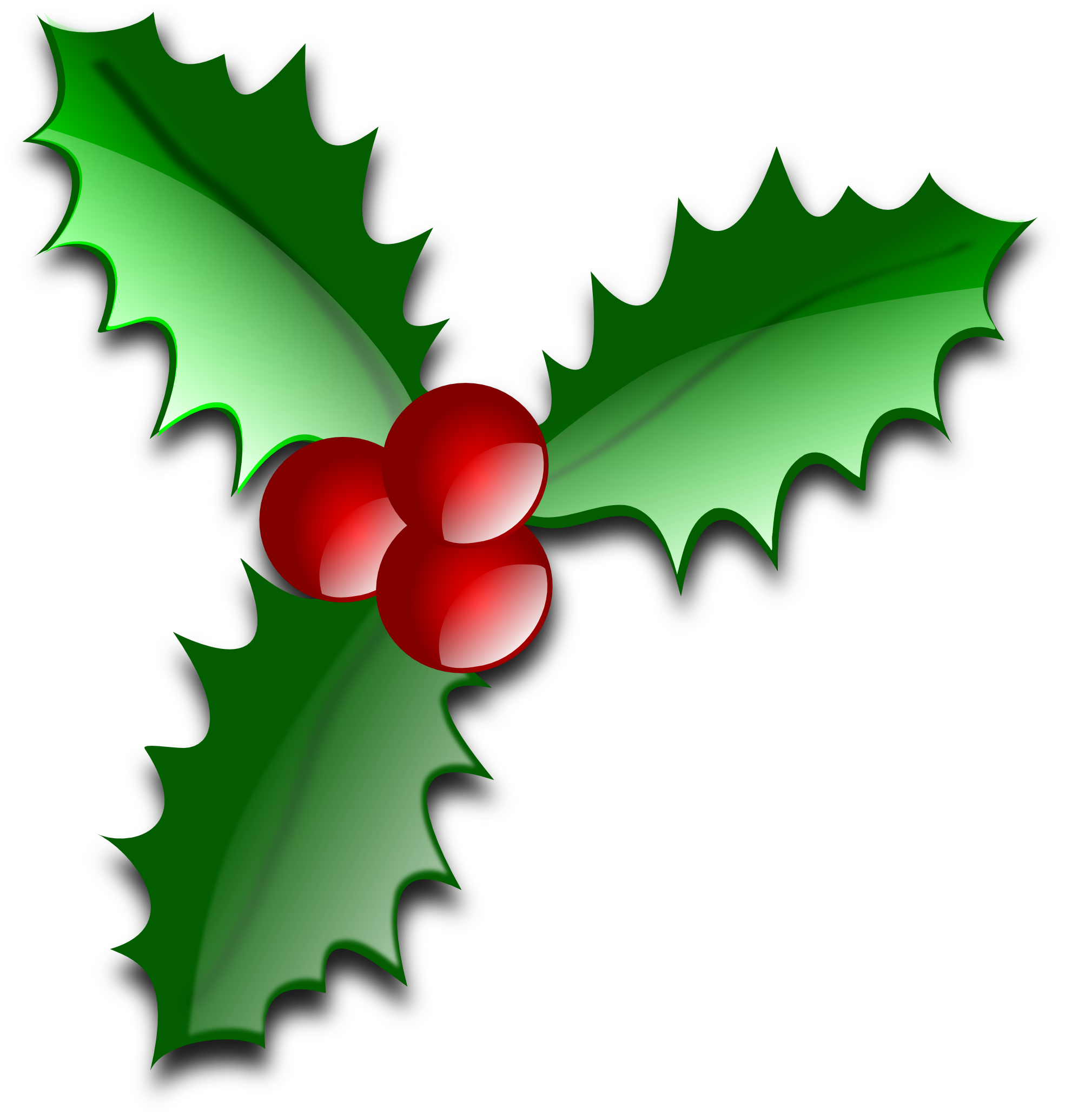 Clip Art: Holly Christmas 3 Xmas Holiday Art ...