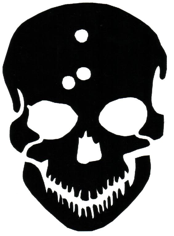 Bullet Hole Skull Sticker Great FOR Fridge UTE CAR 115x85
