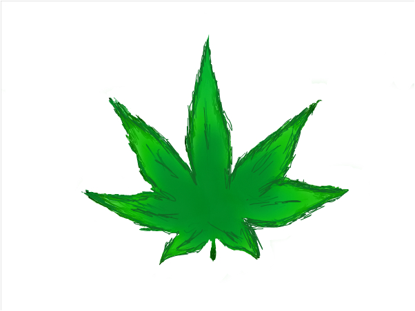 Cartoon Weed Leaf