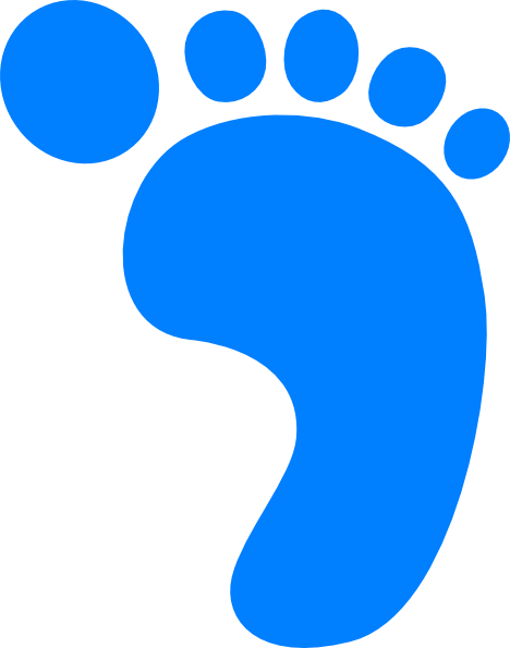 Pink and blue baby feet clipart