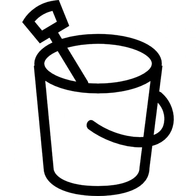 608 views Bucket and sand shovel Icons | Free Download