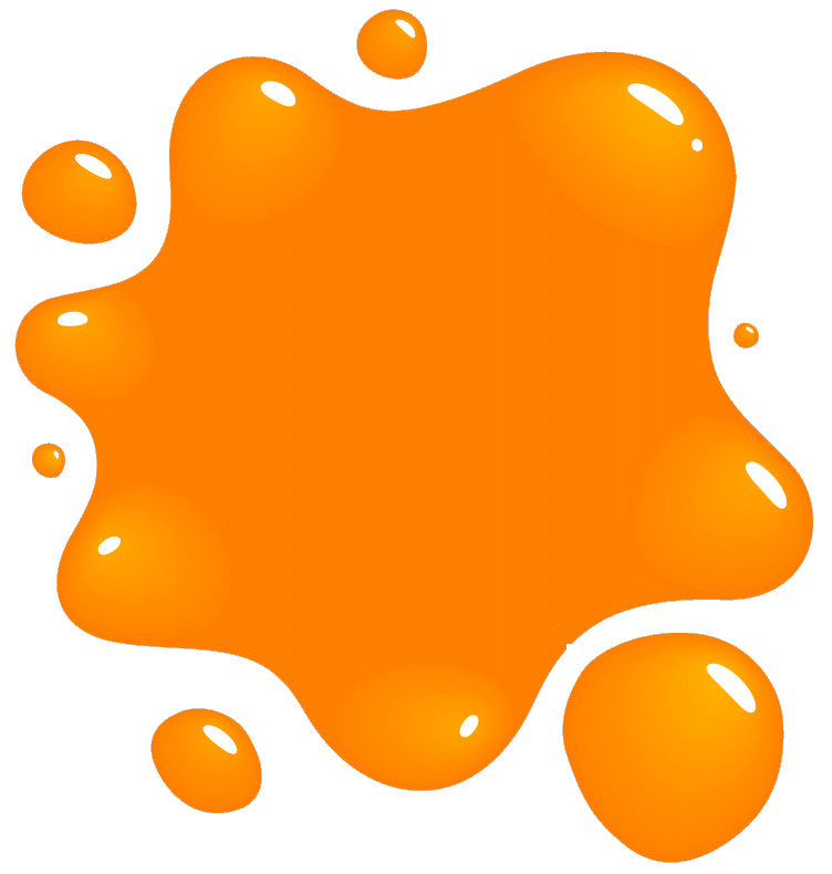 Orange Paint Splatter Clipart