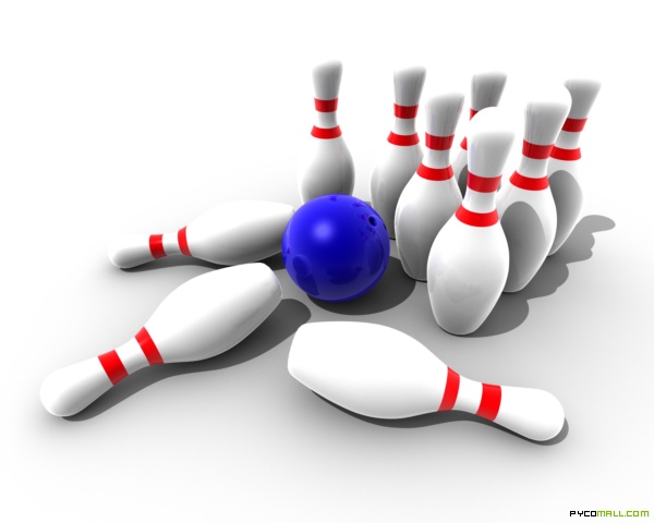 Bowling Pins And Ball Scene 01 | Stock Photos