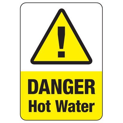 Temperature Warning Signs - Caution Hot Water from Seton.com ...