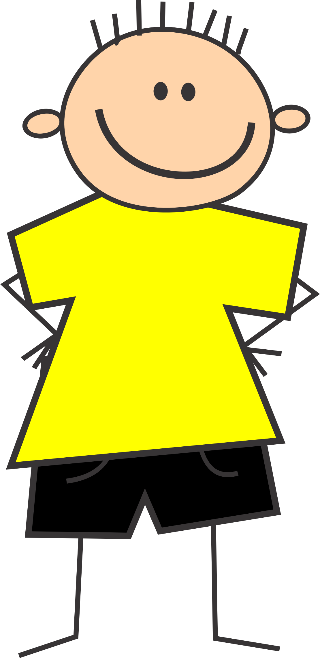 Clipart - Boy with yellow shirt