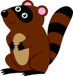 Raccoon Clipart Image - A Male Raccoon Standing On Its Hind Legs