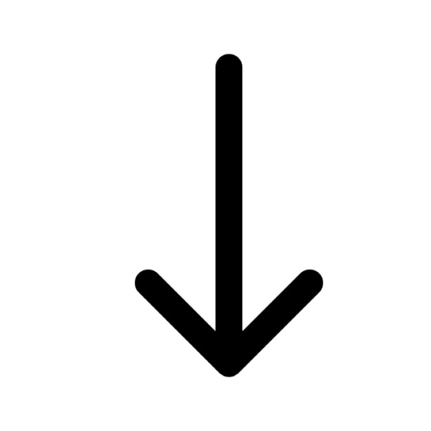 Thin arrow pointing to down - Icon | Download free Icons