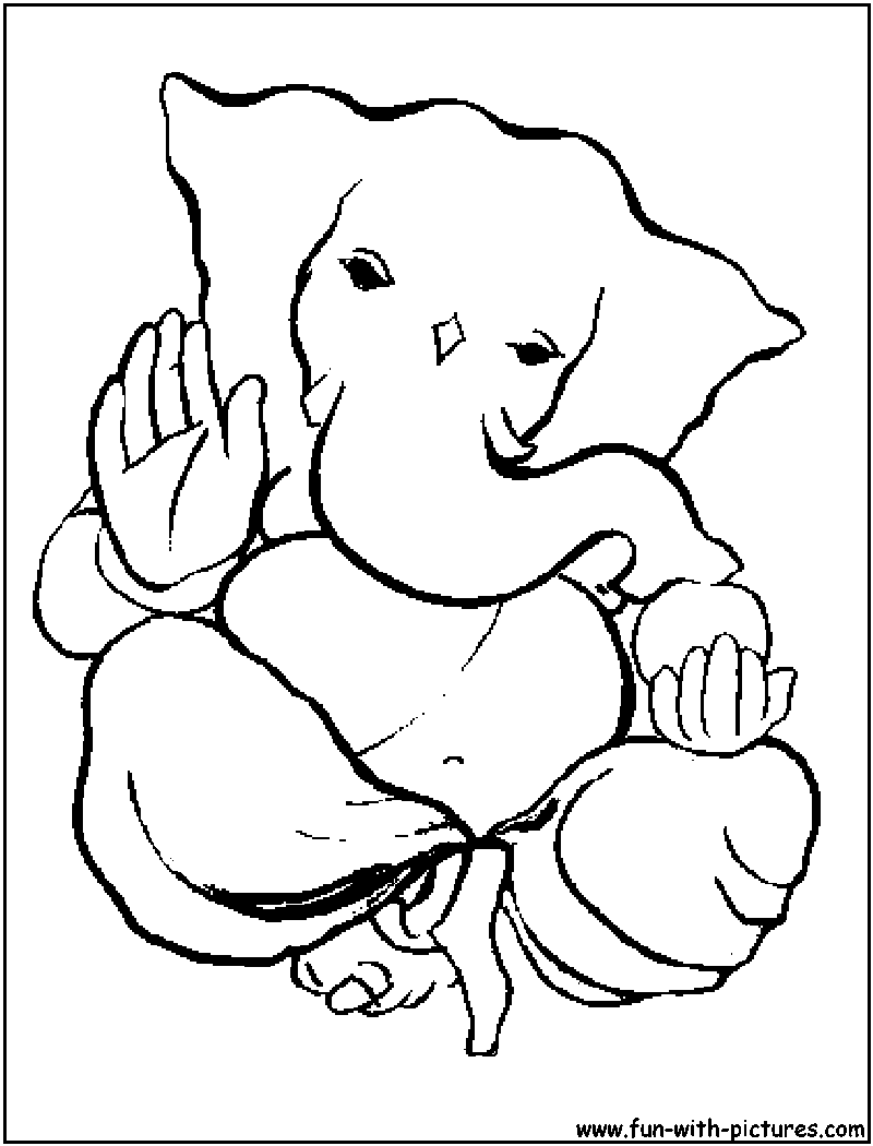 ganesh rat Colouring Pages