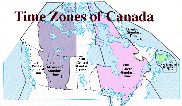 Printable Time Zone Map Usa And Canada