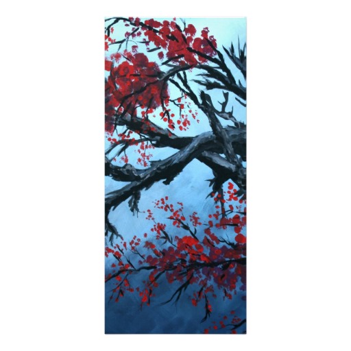 Cherry Blossom Rack Cards - Templates & Full Color Cherry Blossom ...