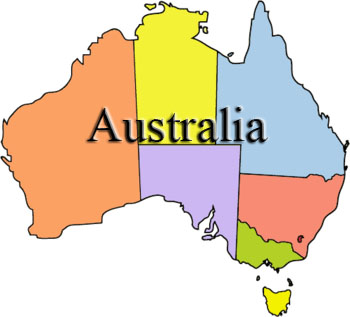 Kids map of australia