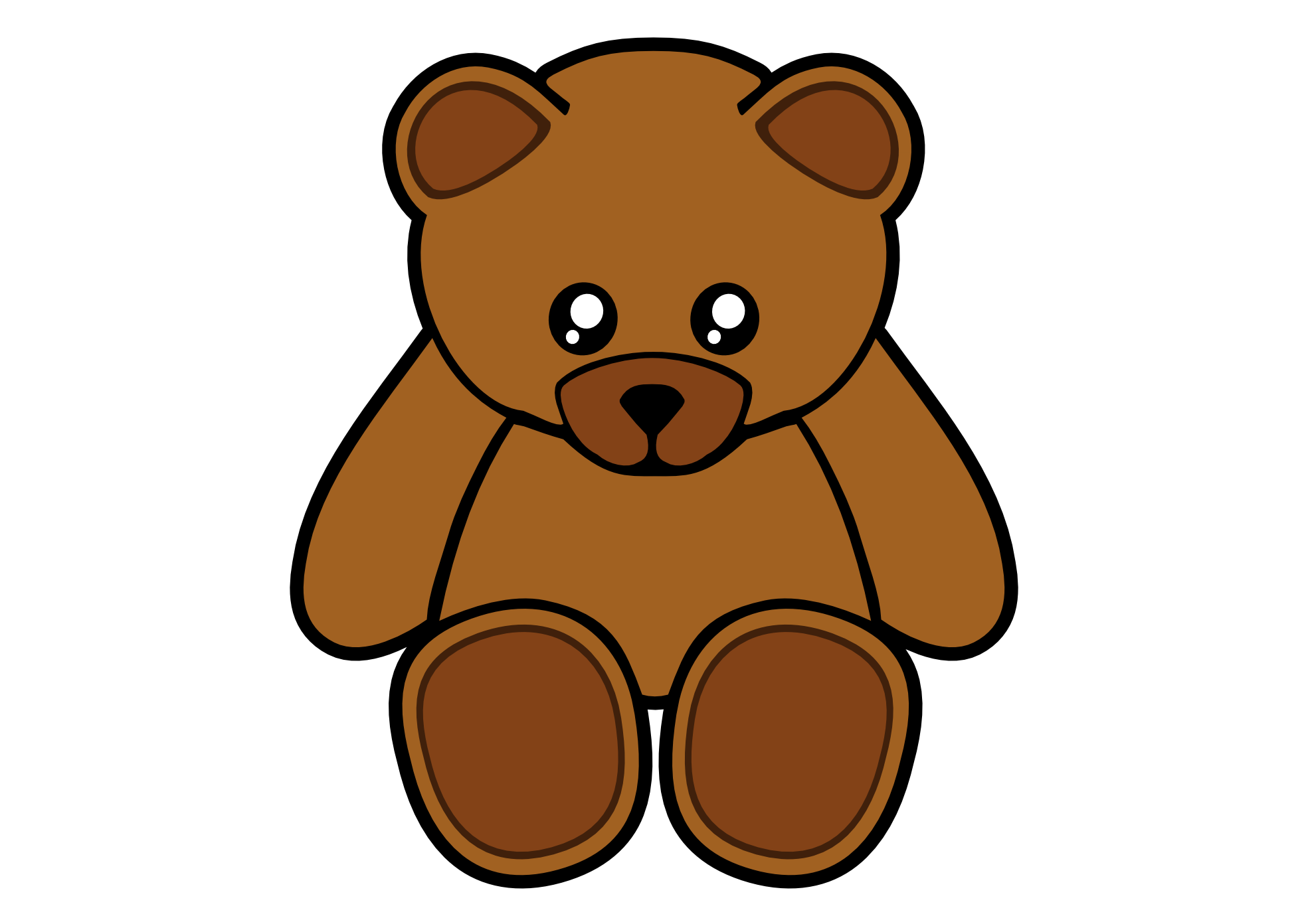 Clip Art: simple teddy bear clipartist.net 2012 ...