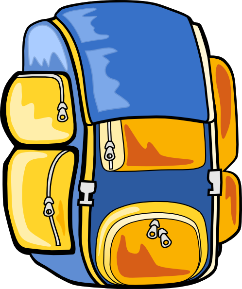 Backpack clip art Free Vector