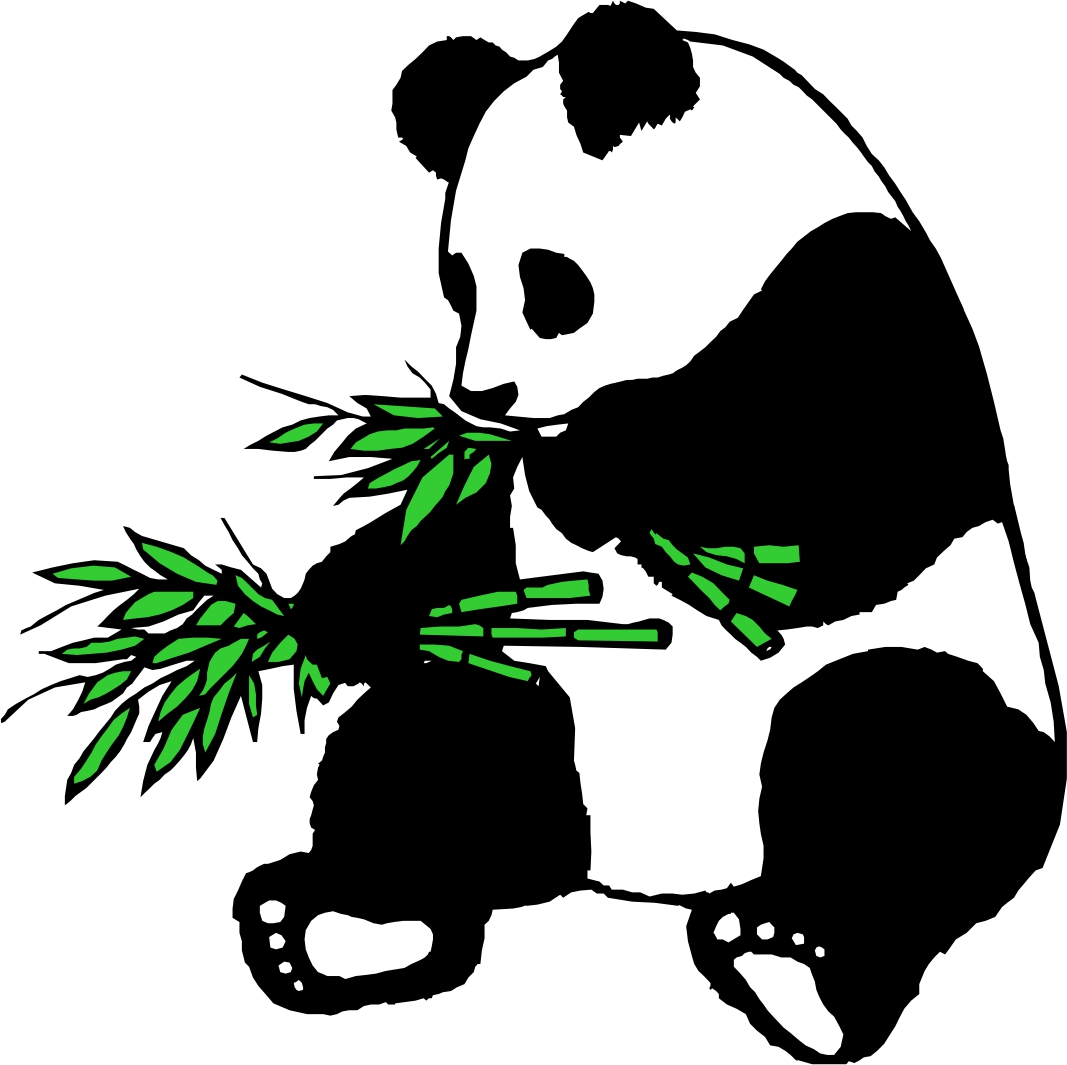 clipart panda running - photo #18