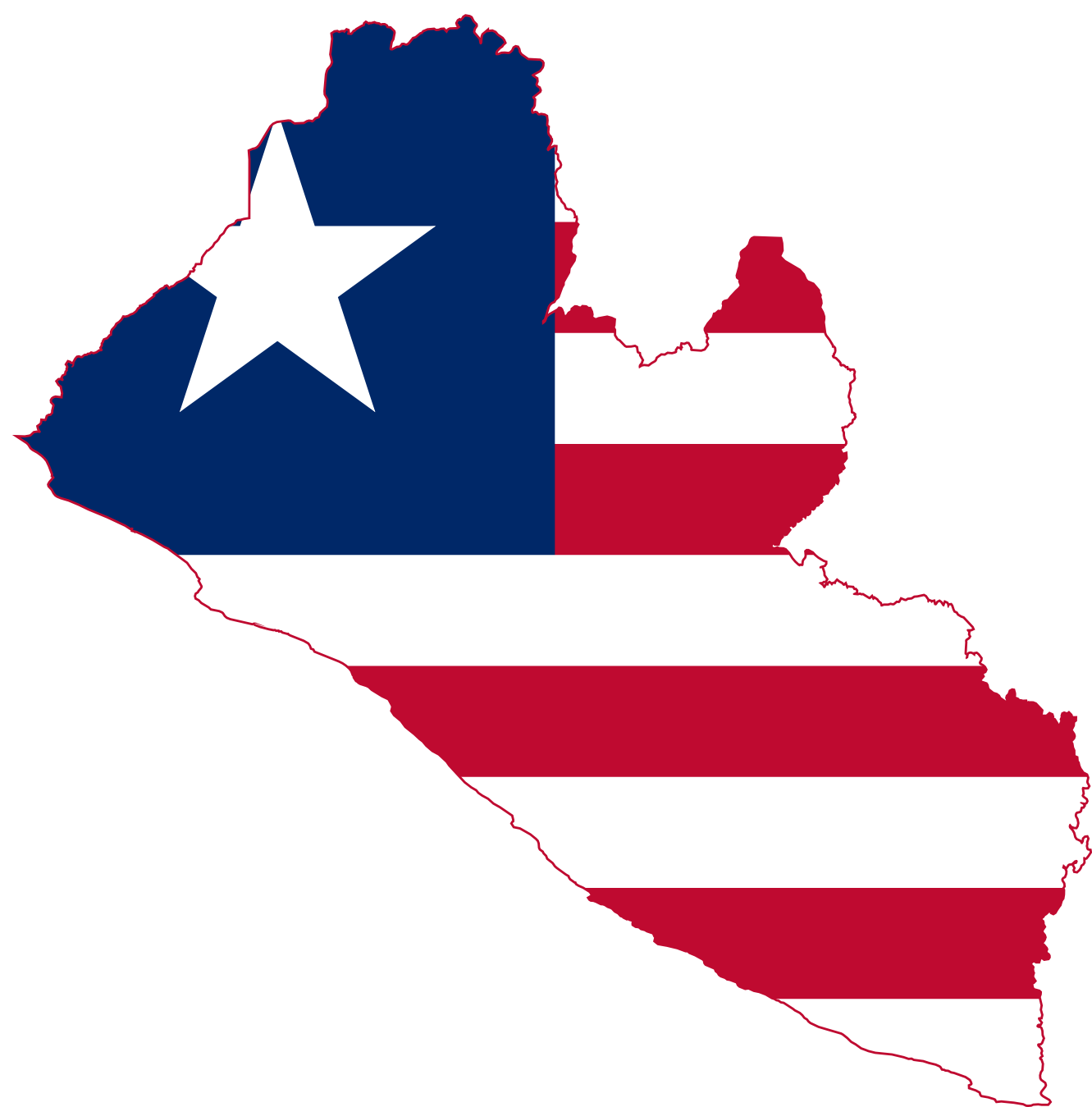 Clip Art: Flag Map of Liberia Drapeau Bandiera ...