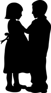 Boy And Girl Dancing Clipart Image - Silhouette of kids dancing ...
