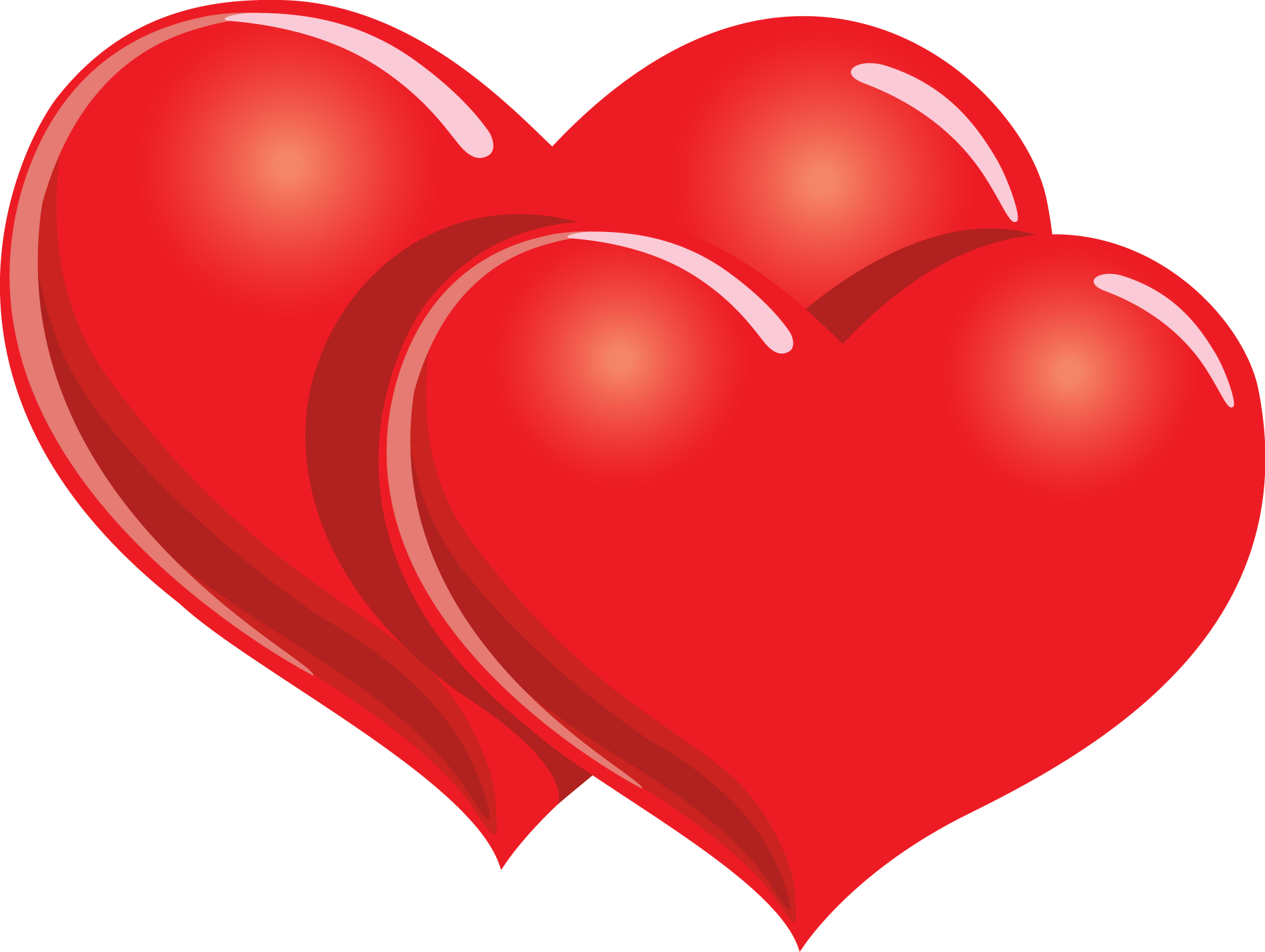 Two heart clipart red - ClipartFox