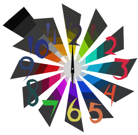 Colourful Clock :Animated: by GearWorkStudios on DeviantArt