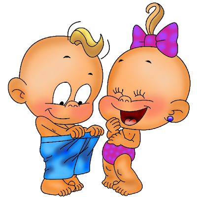 583 views Baby girl and boy clipart png