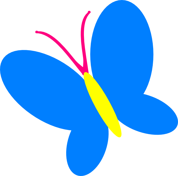 Blue Butterfly Clip Art - vector clip art online ...