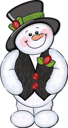 Cute christmas snowman clipart