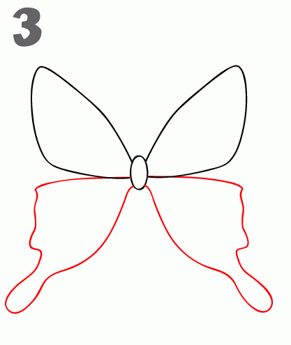 How To Draw a Butterfly - Step-