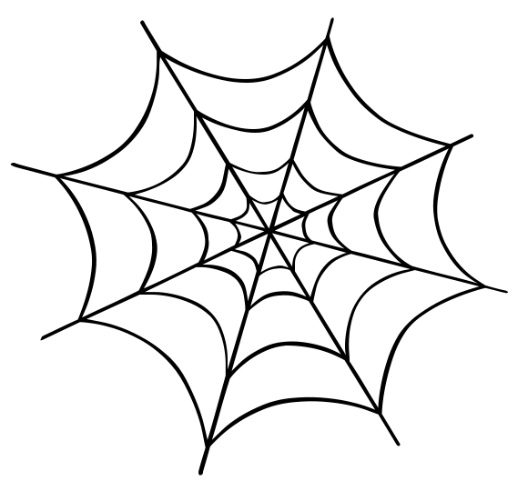 Spider web outline clipart holidays spider - Clipartix
